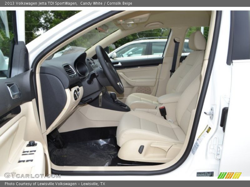 Candy White / Cornsilk Beige 2013 Volkswagen Jetta TDI SportWagen
