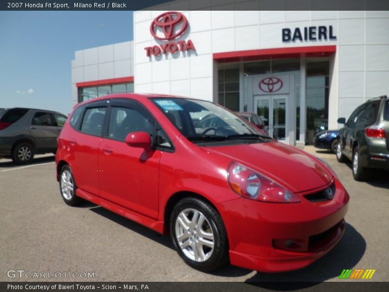 Milano Red / Black 2007 Honda Fit Sport