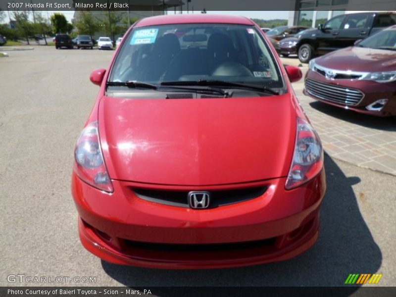 Milano Red / Black 2007 Honda Fit Sport