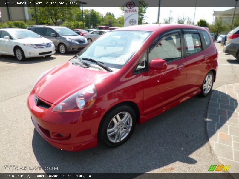 Milano Red / Black 2007 Honda Fit Sport