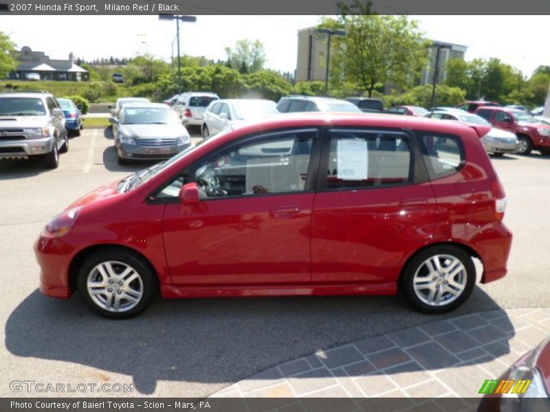 Milano Red / Black 2007 Honda Fit Sport
