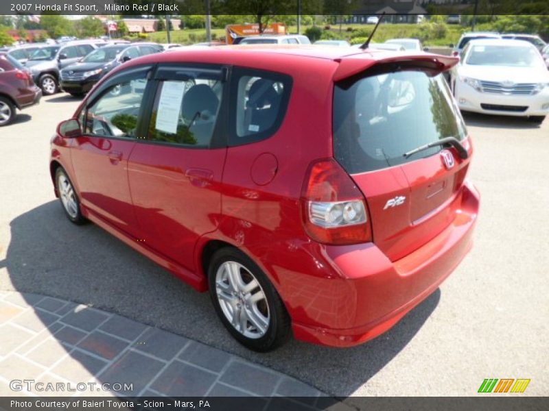 Milano Red / Black 2007 Honda Fit Sport