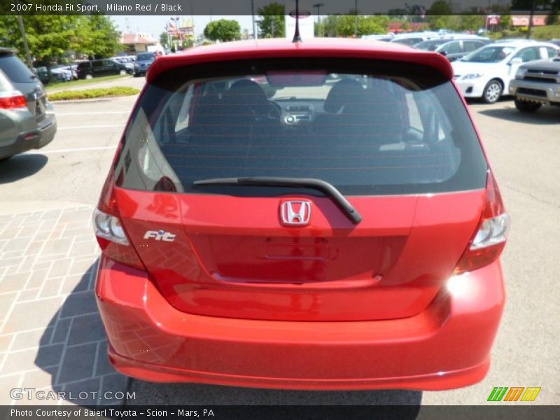 Milano Red / Black 2007 Honda Fit Sport