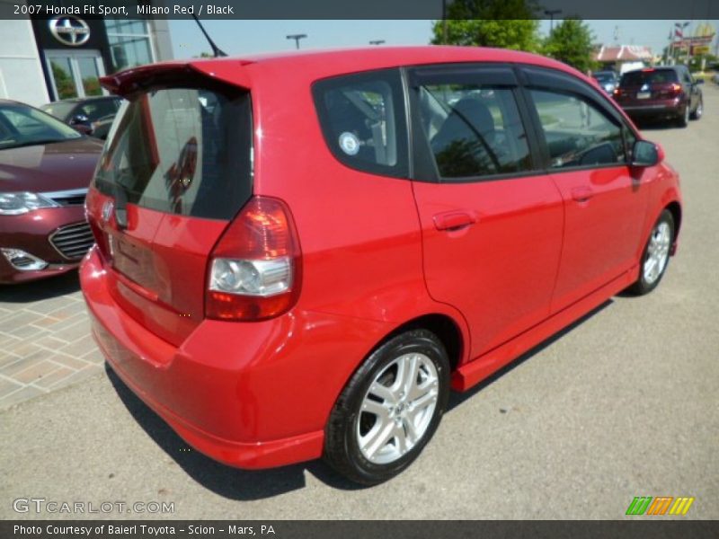 Milano Red / Black 2007 Honda Fit Sport