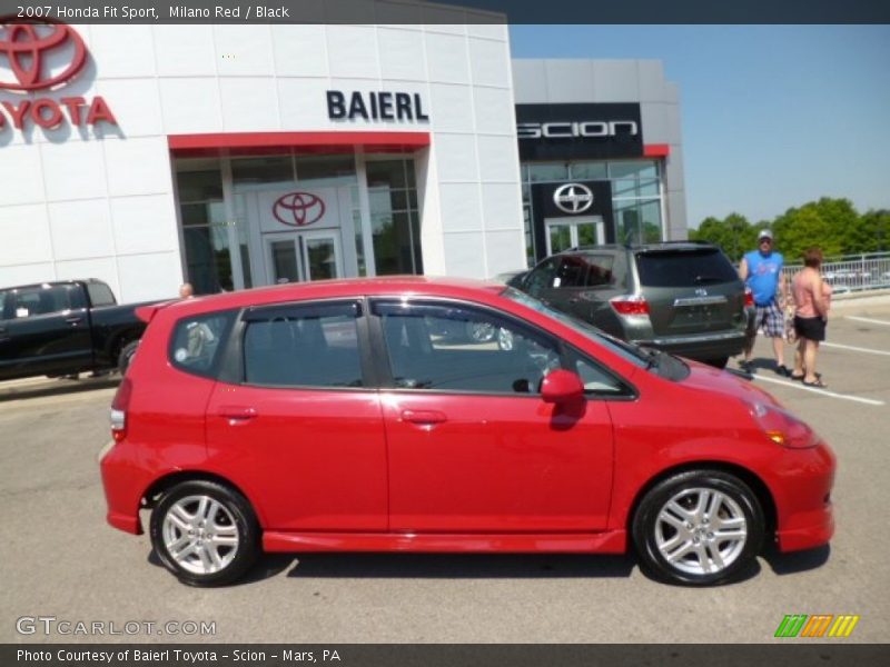 Milano Red / Black 2007 Honda Fit Sport