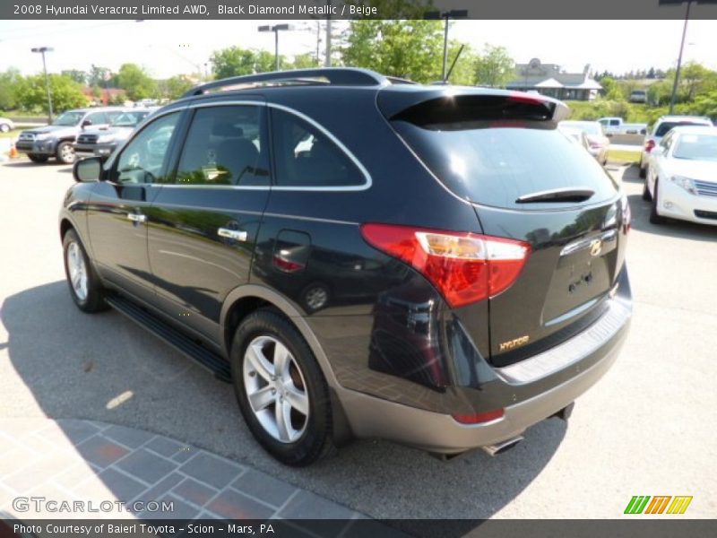 Black Diamond Metallic / Beige 2008 Hyundai Veracruz Limited AWD