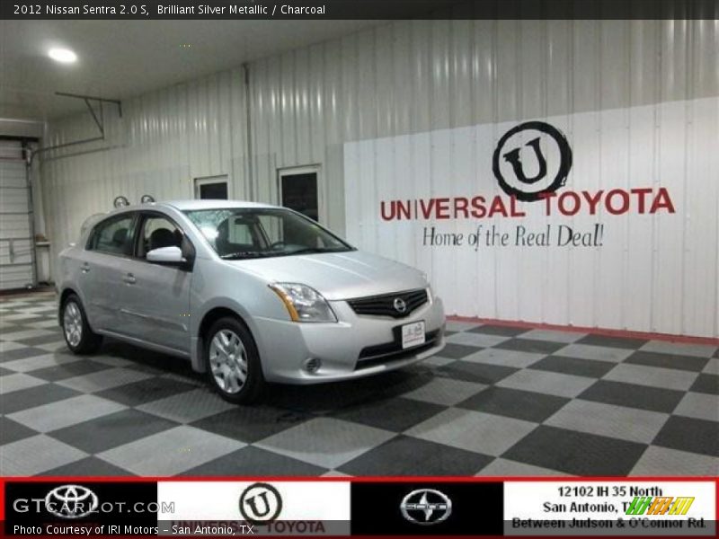 Brilliant Silver Metallic / Charcoal 2012 Nissan Sentra 2.0 S