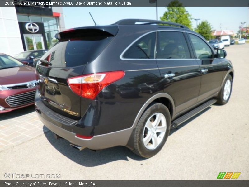 Black Diamond Metallic / Beige 2008 Hyundai Veracruz Limited AWD