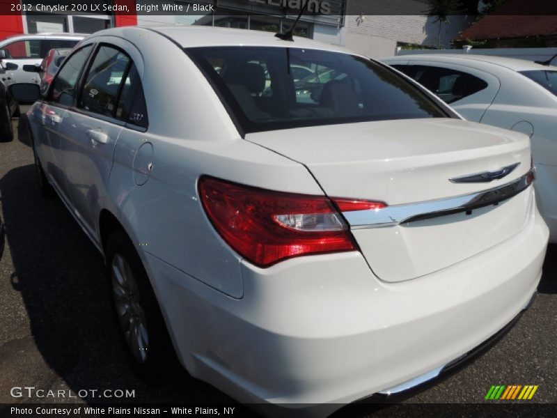 Bright White / Black 2012 Chrysler 200 LX Sedan