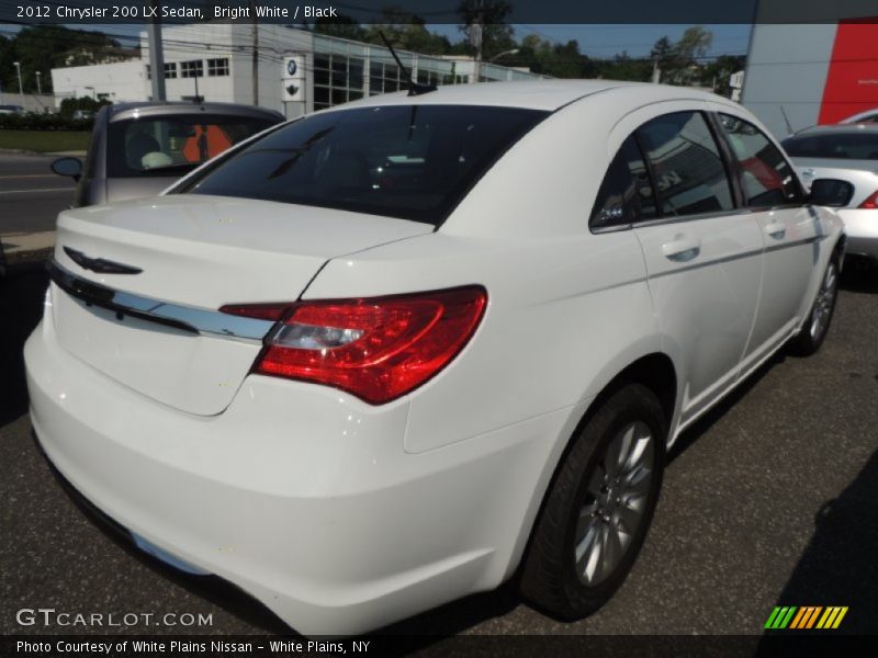 Bright White / Black 2012 Chrysler 200 LX Sedan