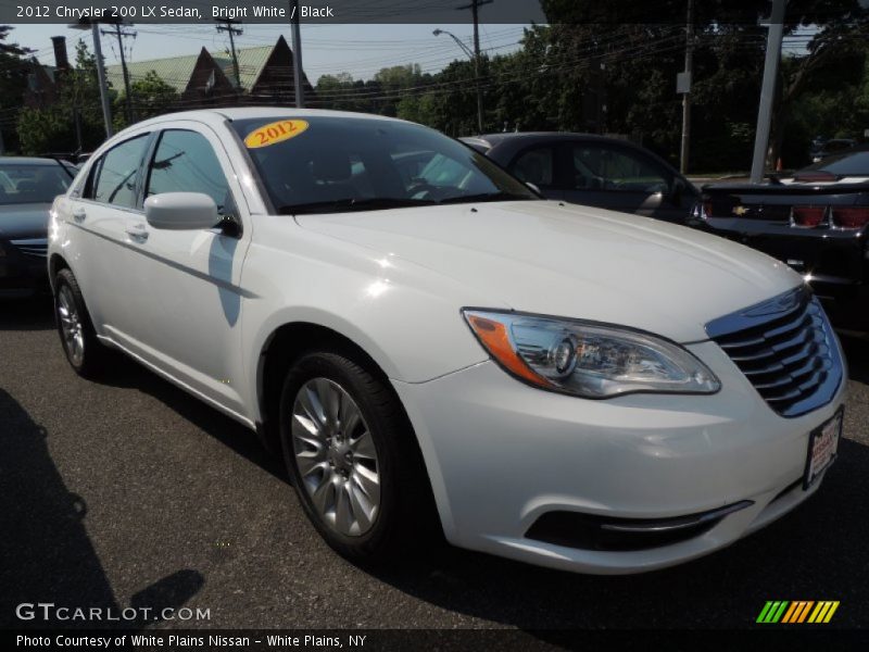 Bright White / Black 2012 Chrysler 200 LX Sedan