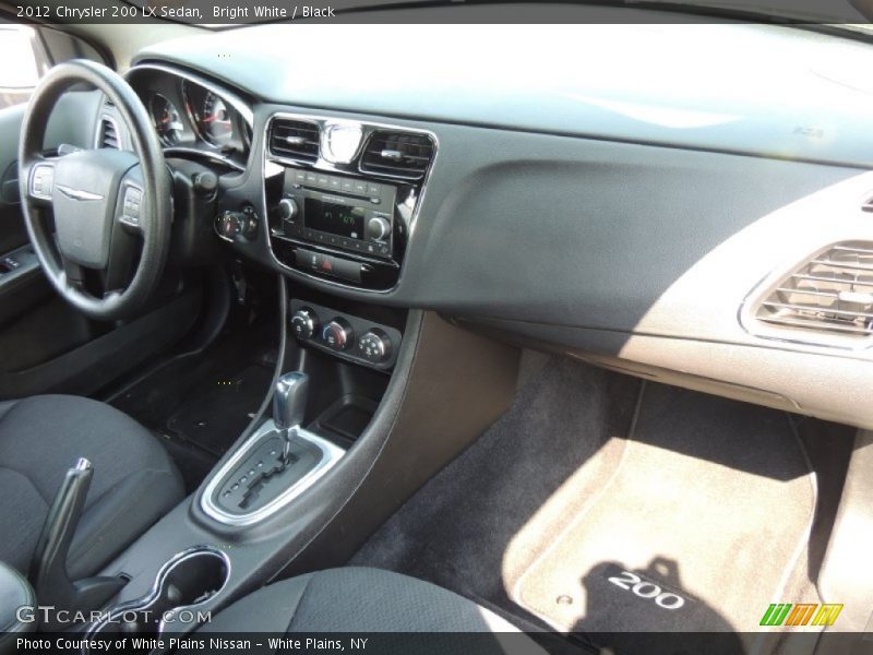 Bright White / Black 2012 Chrysler 200 LX Sedan