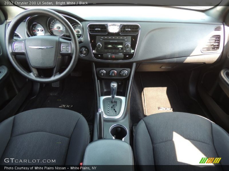 Bright White / Black 2012 Chrysler 200 LX Sedan