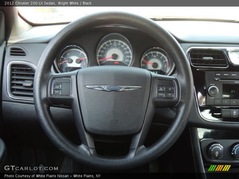 Bright White / Black 2012 Chrysler 200 LX Sedan