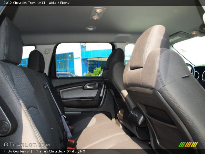 White / Ebony 2012 Chevrolet Traverse LT