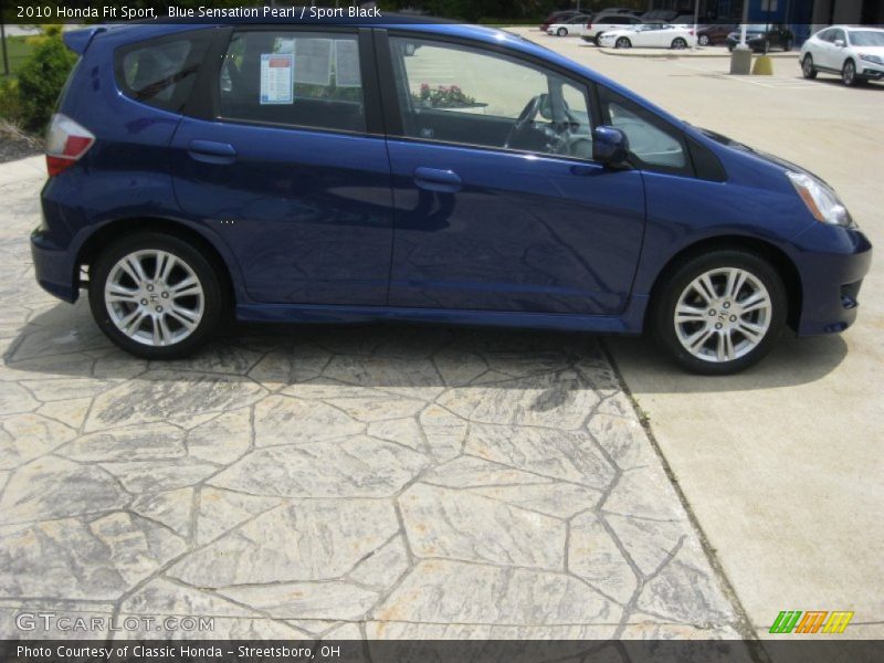 Blue Sensation Pearl / Sport Black 2010 Honda Fit Sport