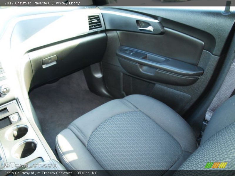 White / Ebony 2012 Chevrolet Traverse LT