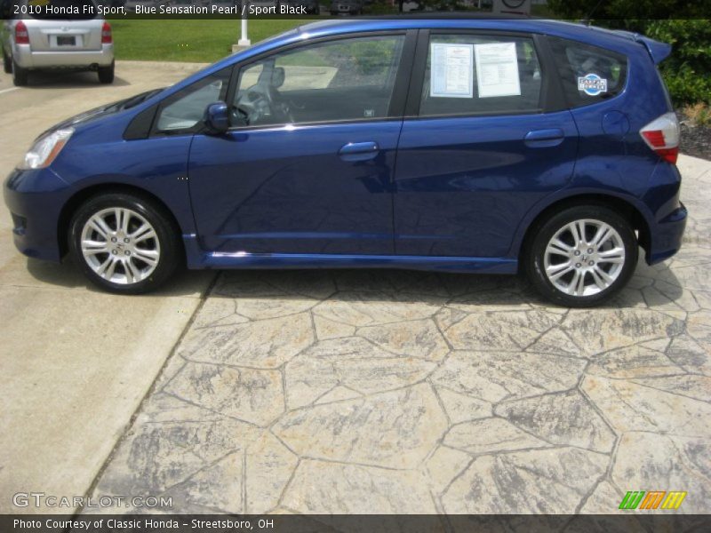 Blue Sensation Pearl / Sport Black 2010 Honda Fit Sport