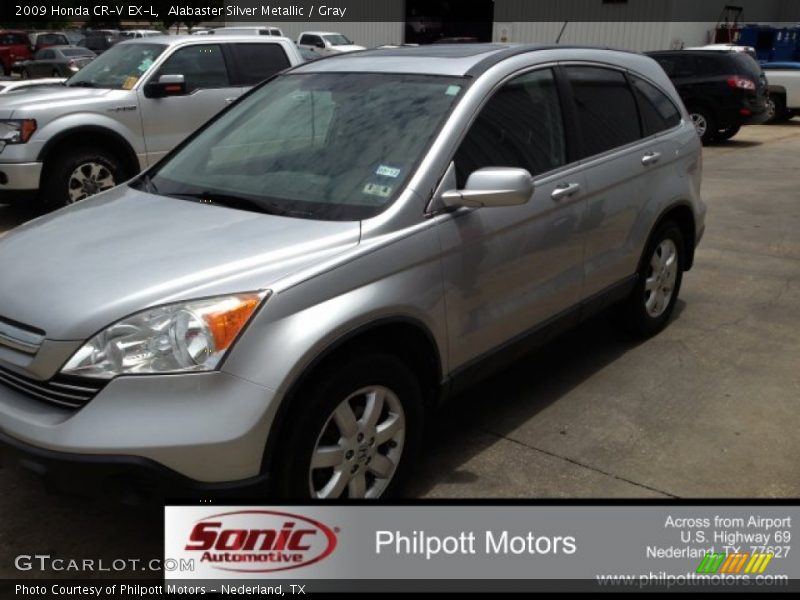 Alabaster Silver Metallic / Gray 2009 Honda CR-V EX-L