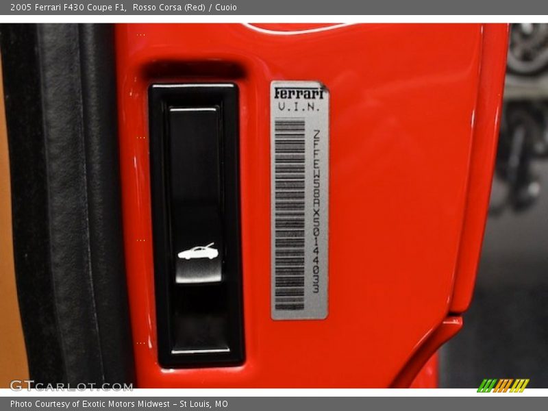 Rosso Corsa (Red) / Cuoio 2005 Ferrari F430 Coupe F1
