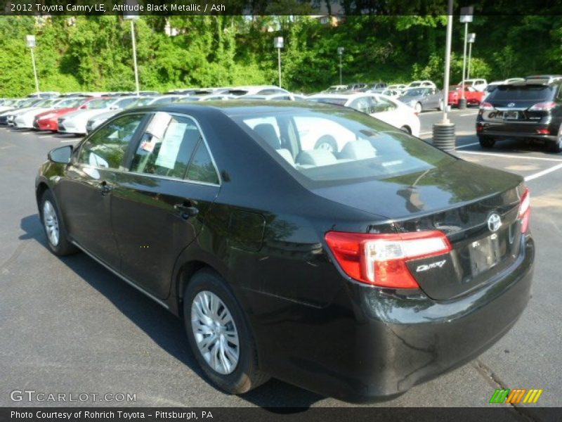 Attitude Black Metallic / Ash 2012 Toyota Camry LE
