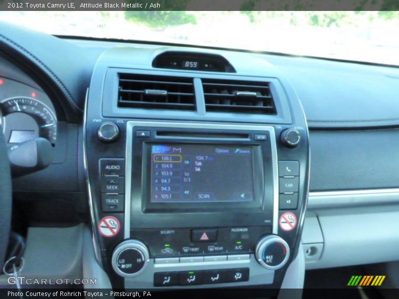 Attitude Black Metallic / Ash 2012 Toyota Camry LE