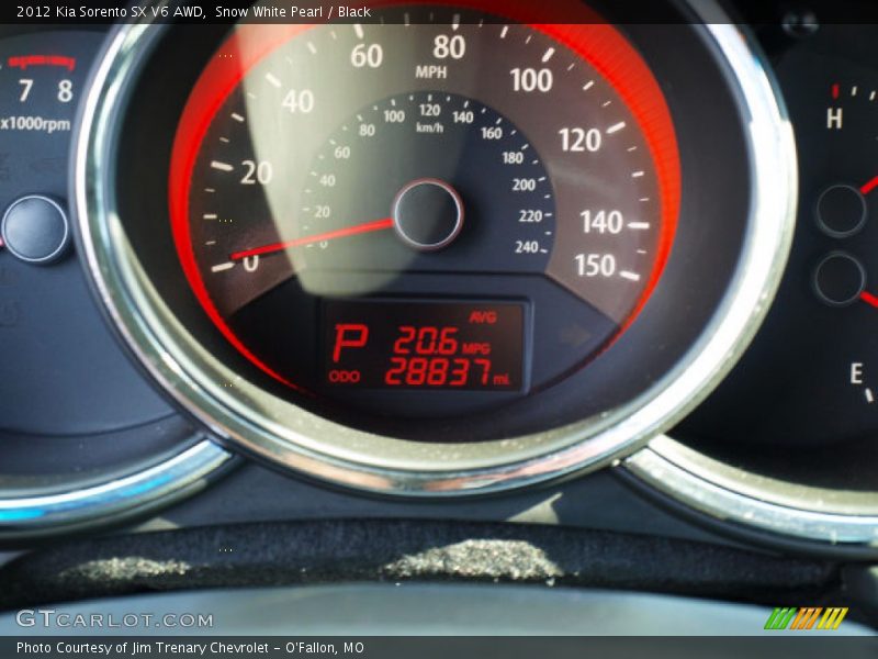 Snow White Pearl / Black 2012 Kia Sorento SX V6 AWD
