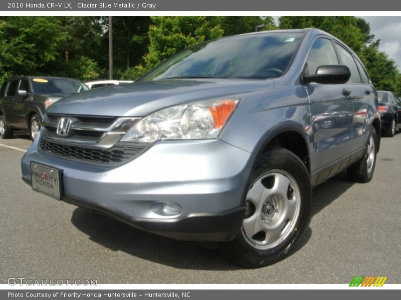 Glacier Blue Metallic / Gray 2010 Honda CR-V LX
