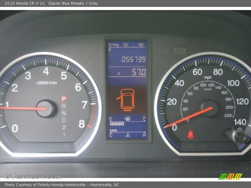 Glacier Blue Metallic / Gray 2010 Honda CR-V LX