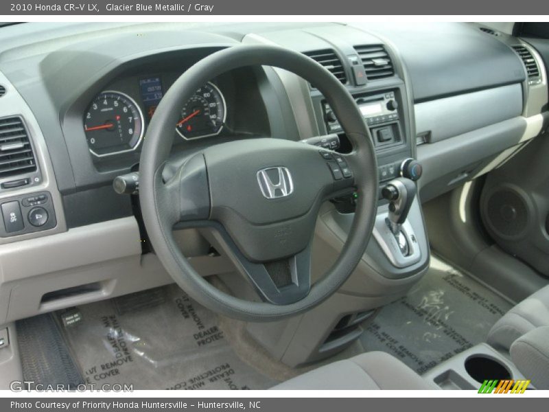 Glacier Blue Metallic / Gray 2010 Honda CR-V LX