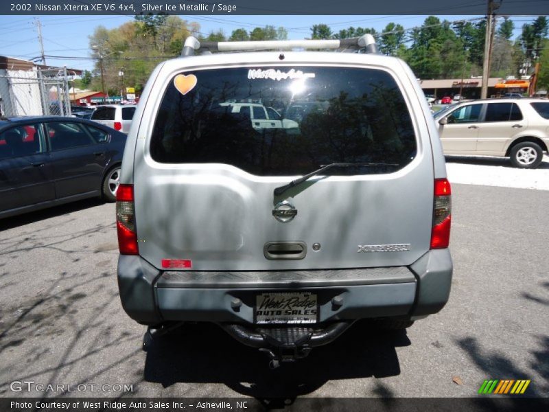 Silver Ice Metallic / Sage 2002 Nissan Xterra XE V6 4x4