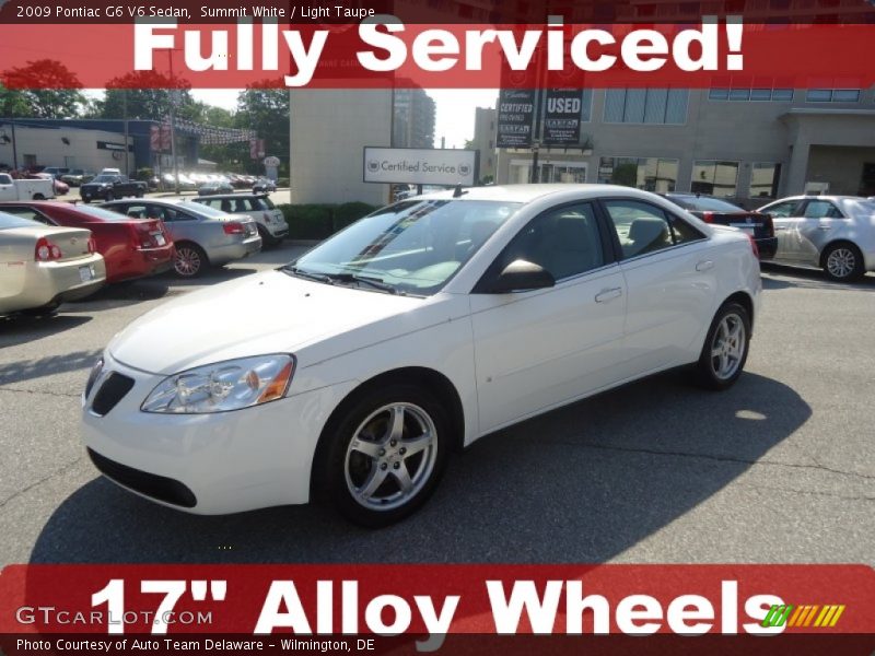 Summit White / Light Taupe 2009 Pontiac G6 V6 Sedan