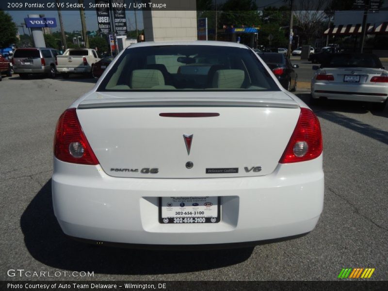 Summit White / Light Taupe 2009 Pontiac G6 V6 Sedan