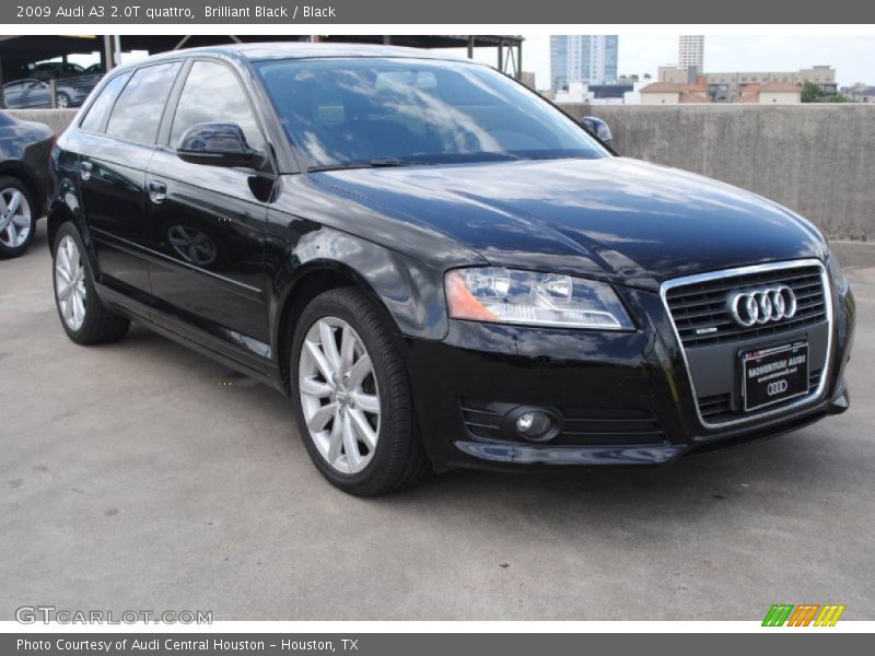 Brilliant Black / Black 2009 Audi A3 2.0T quattro