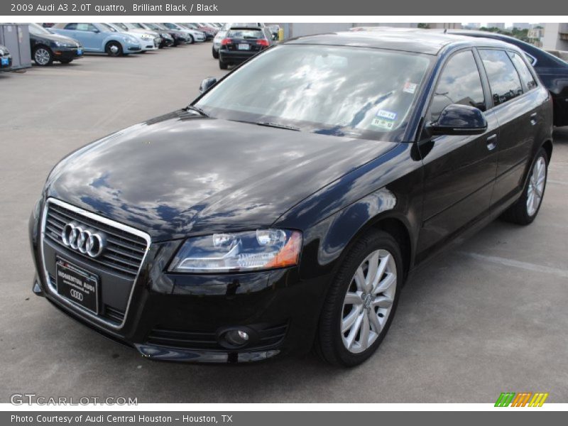 Brilliant Black / Black 2009 Audi A3 2.0T quattro