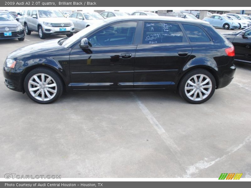 Brilliant Black / Black 2009 Audi A3 2.0T quattro