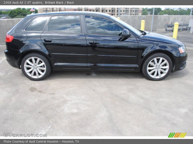 Brilliant Black / Black 2009 Audi A3 2.0T quattro