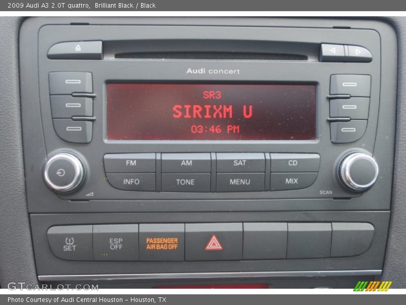 Brilliant Black / Black 2009 Audi A3 2.0T quattro