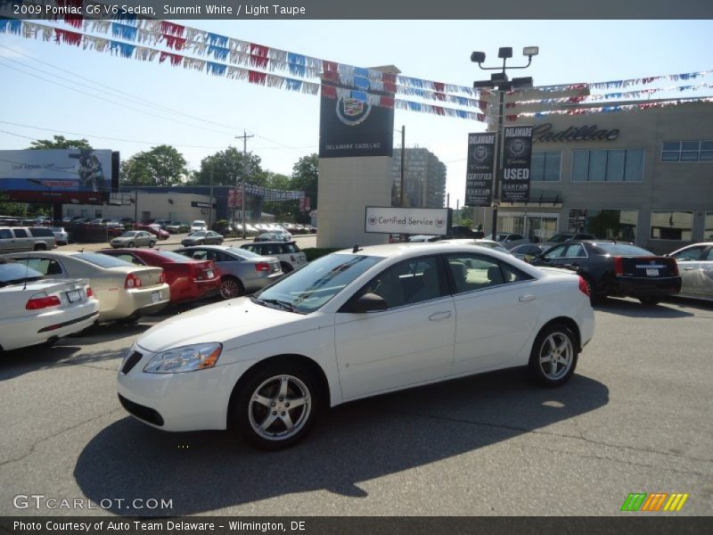 Summit White / Light Taupe 2009 Pontiac G6 V6 Sedan