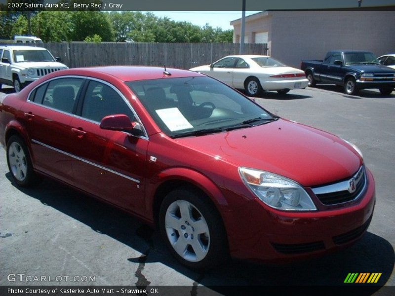 Berry Red / Gray 2007 Saturn Aura XE