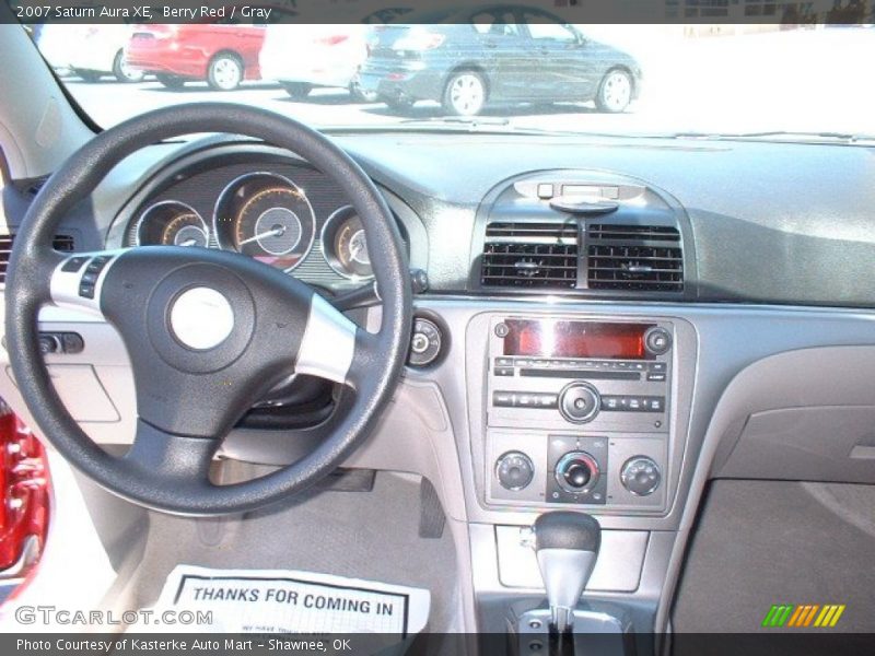 Berry Red / Gray 2007 Saturn Aura XE