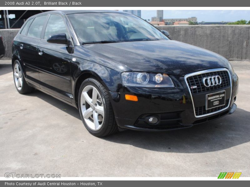 Brilliant Black / Black 2008 Audi A3 2.0T
