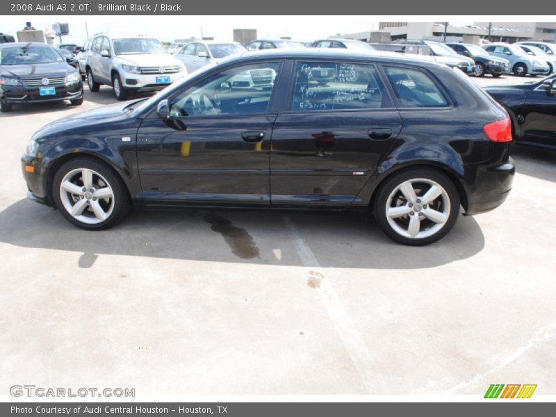 Brilliant Black / Black 2008 Audi A3 2.0T