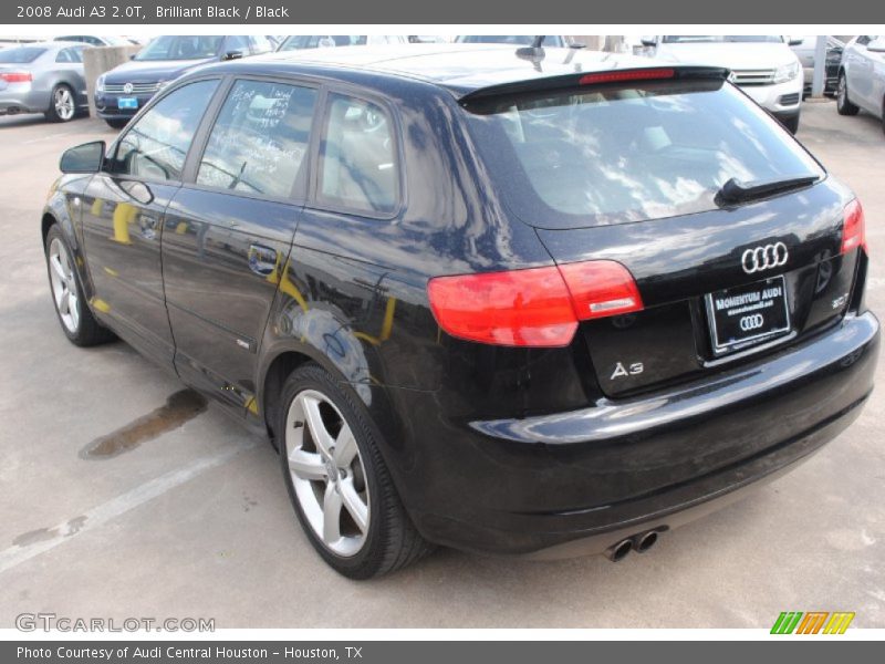Brilliant Black / Black 2008 Audi A3 2.0T