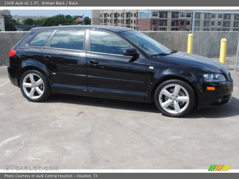 Brilliant Black / Black 2008 Audi A3 2.0T