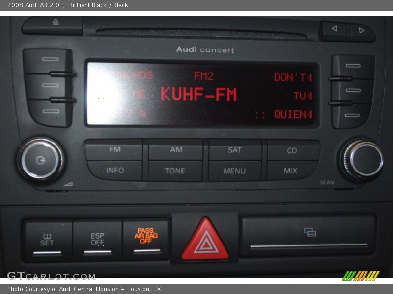 Brilliant Black / Black 2008 Audi A3 2.0T