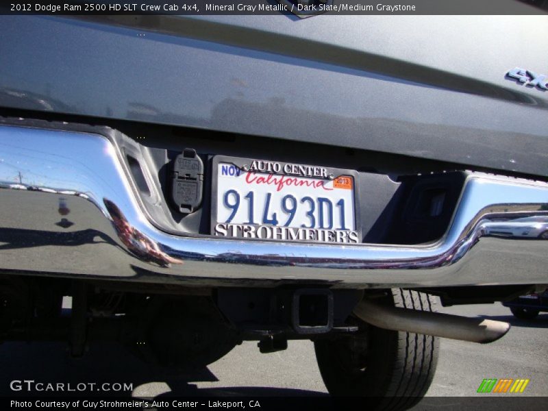 Mineral Gray Metallic / Dark Slate/Medium Graystone 2012 Dodge Ram 2500 HD SLT Crew Cab 4x4