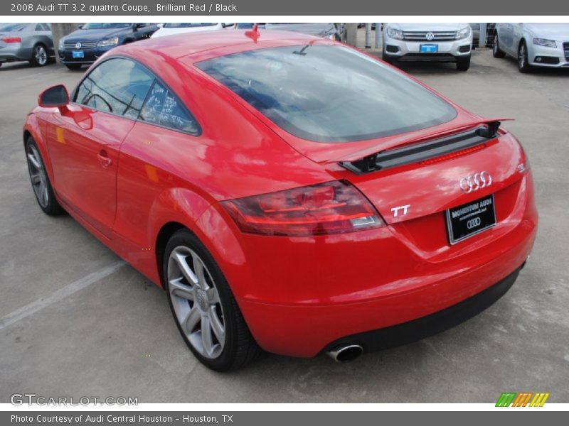 Brilliant Red / Black 2008 Audi TT 3.2 quattro Coupe