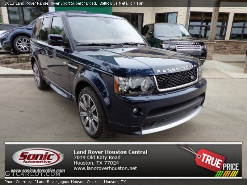 Baltic Blue Metallic / Tan 2013 Land Rover Range Rover Sport Supercharged