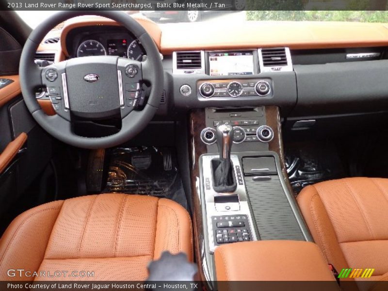 Baltic Blue Metallic / Tan 2013 Land Rover Range Rover Sport Supercharged